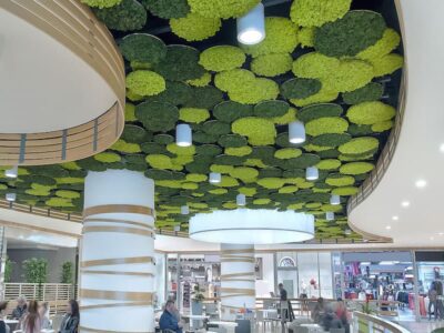 Giardino verticale interno - verde verticale interni - Centro commerciale Auchan